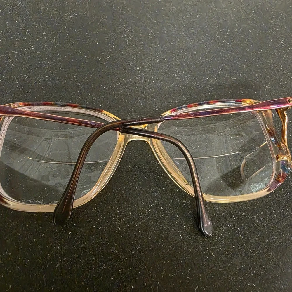 BerDel Sferoflex Eyeglasses Leona 125 Bluepink Oversized Square Italy Vintage